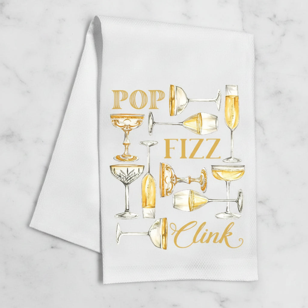 The "Pop, Fizz, Clink" Decorative Towel