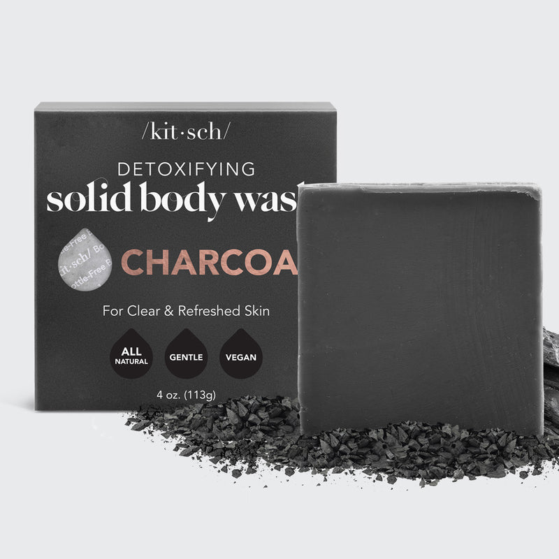 The "Charcoal Detoxifying Body Wash Bar" by Kitsch