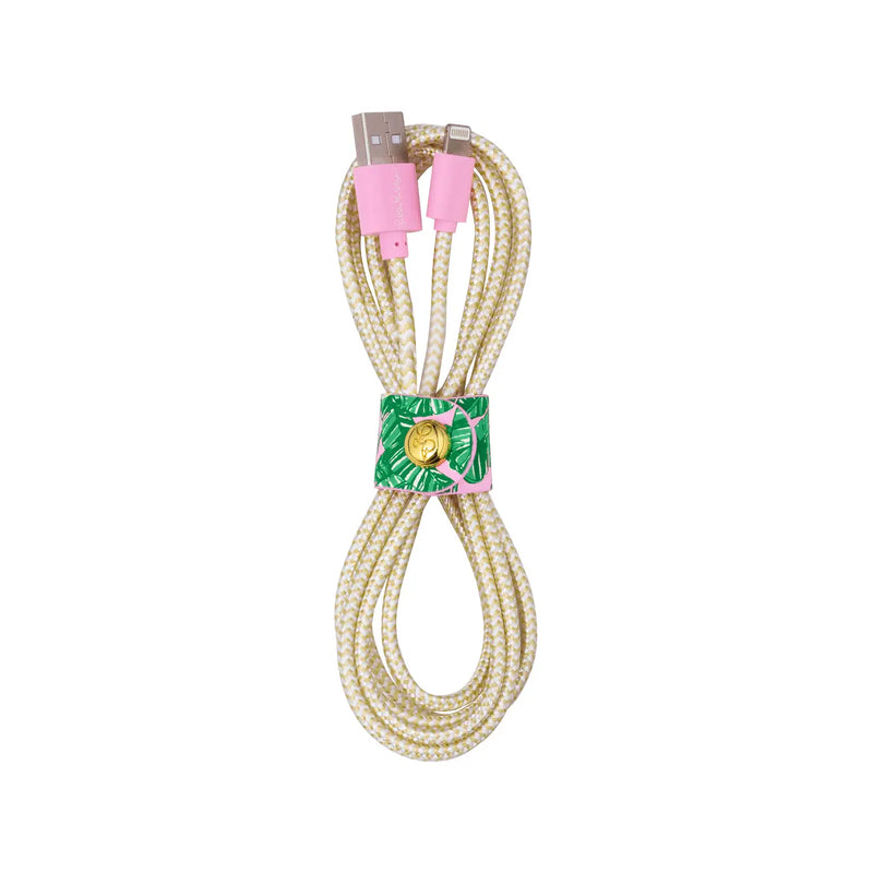 The "Let's Go Bananas" Charging Cord with Keeper by Lilly Pulitzer