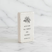 The "Half Block" Scripture Stone Art