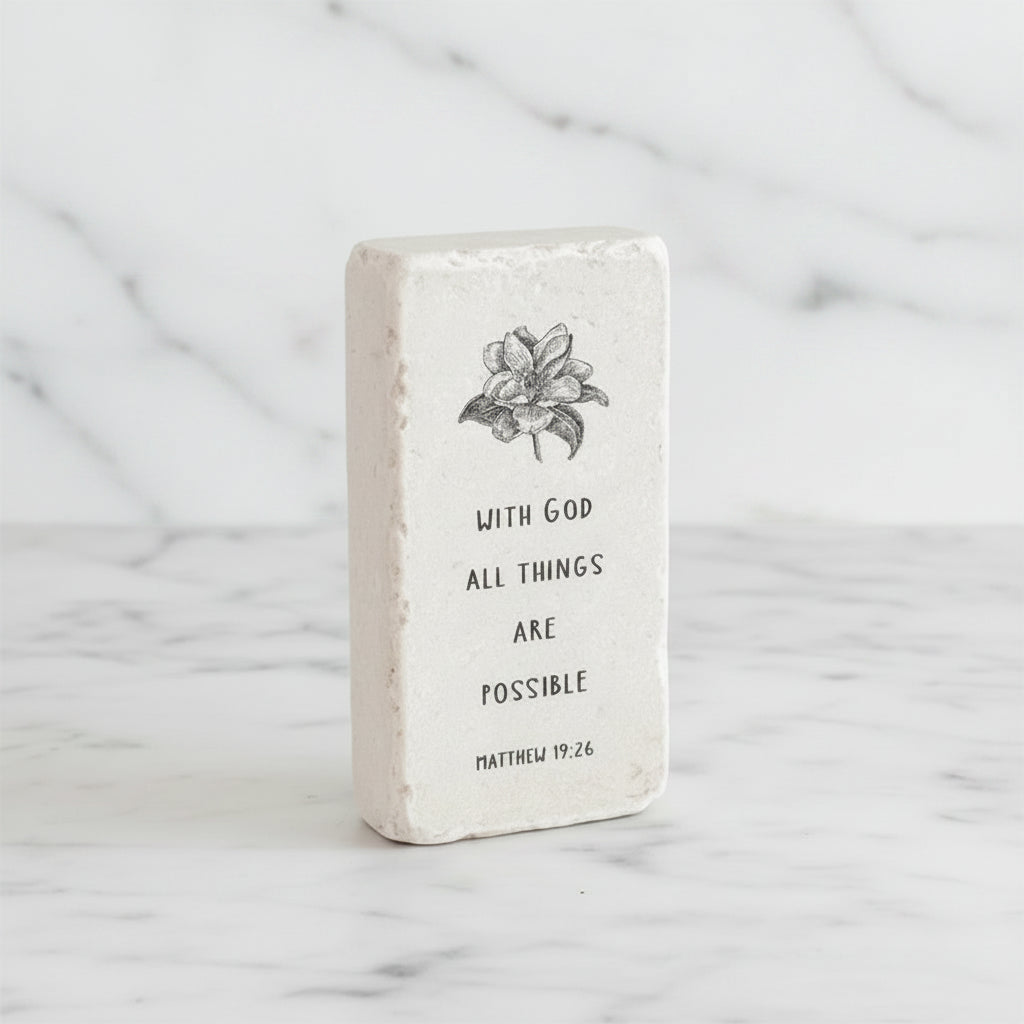 The "Half Block" Scripture Stone Art