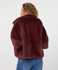 The "Merlot" Faux Fur Coat