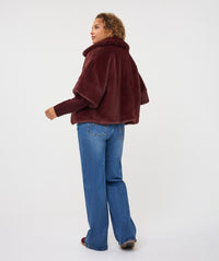 The "Merlot" Faux Fur Coat