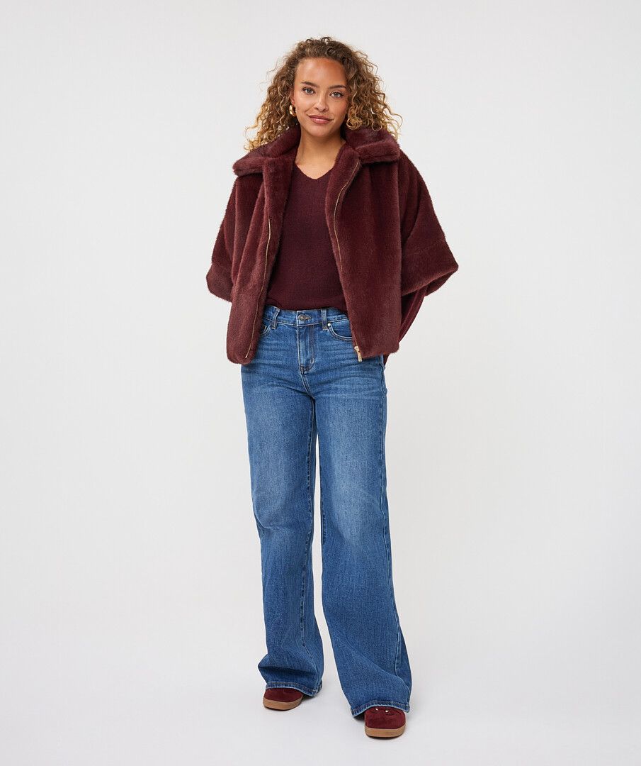 The "Merlot" Faux Fur Coat