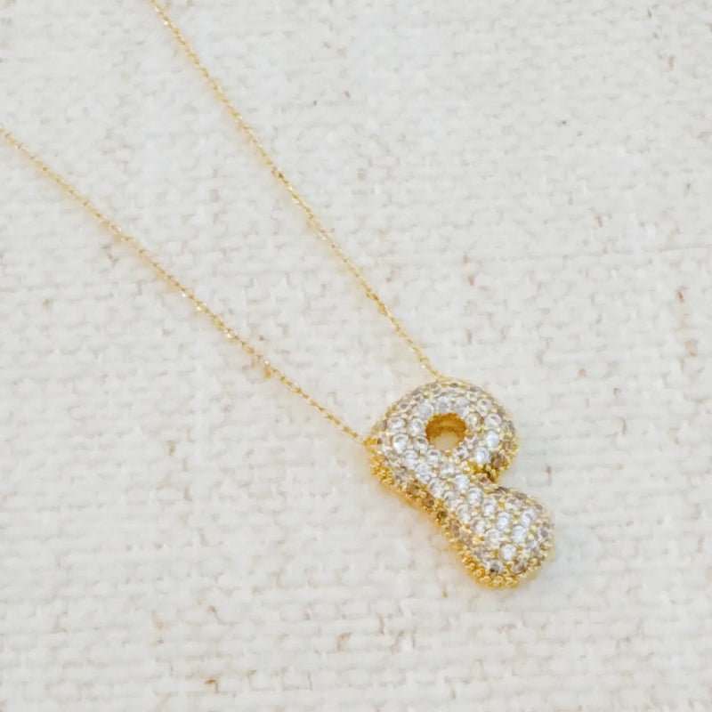 The "Crystal Bubble" Initial Necklace