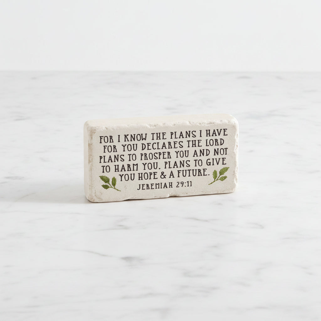 The "Half Block" Scripture Stone Art