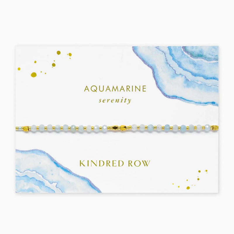 The "Aquamarine - Serenity Gemstone" Stacking Bracelet