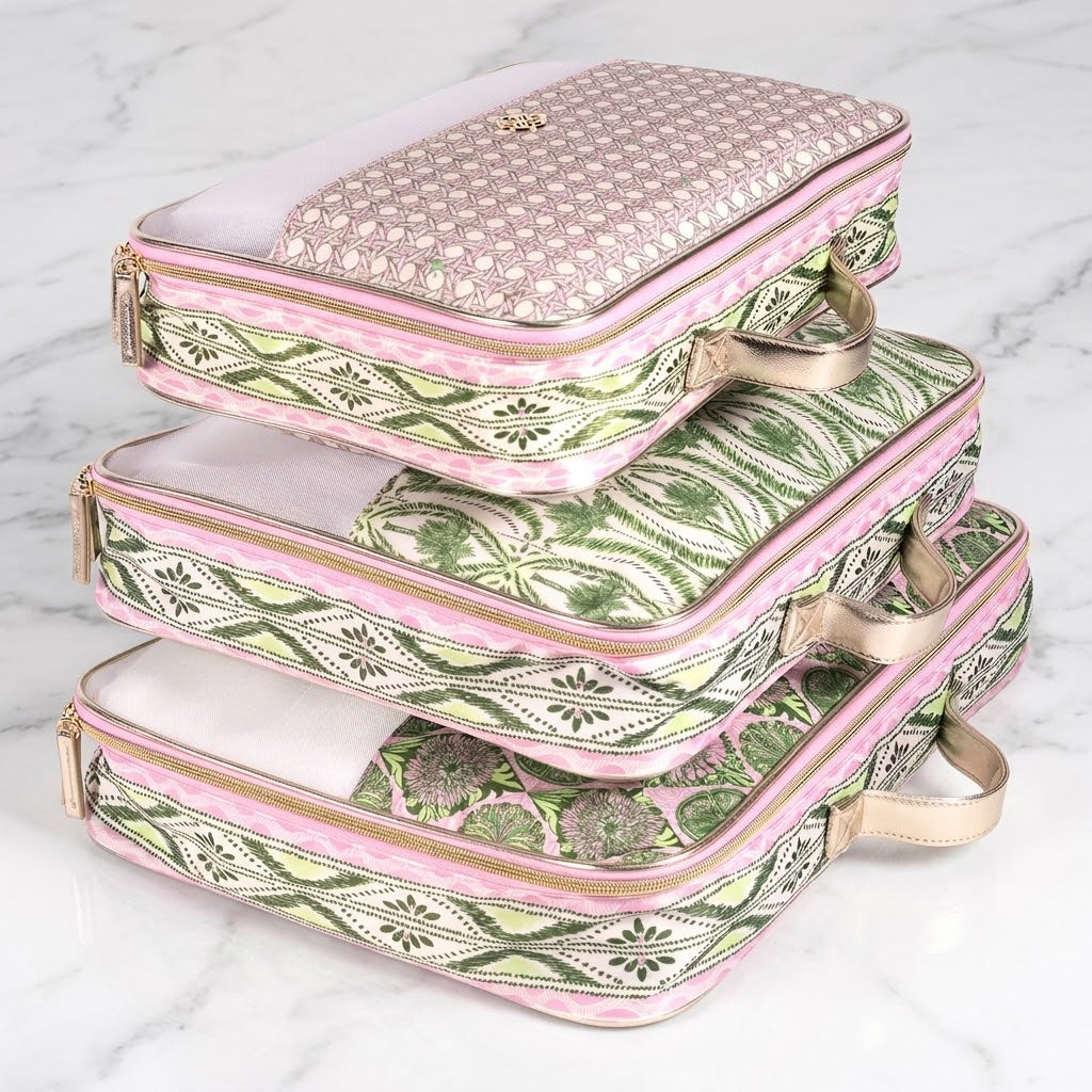 The "Tropical Tiles" Packing Cubes by Lilly Pulitzer