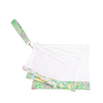 The "Lime Feeling Good" Carryall Trio Pouch Set by Lilly Pulitzer