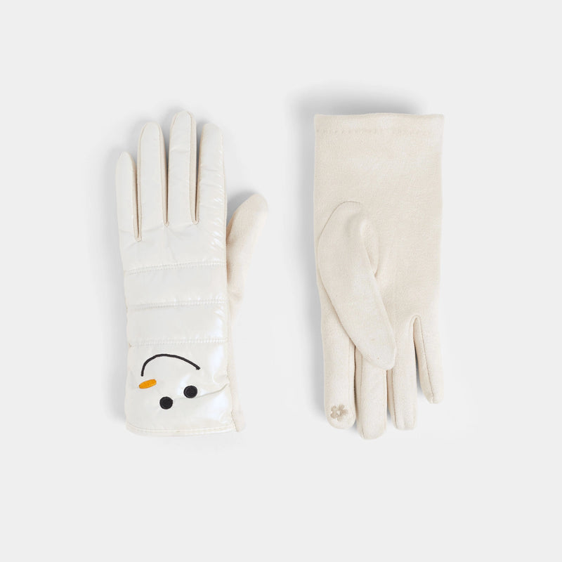 The "Snowman Puffer" Touchscreen Gloves