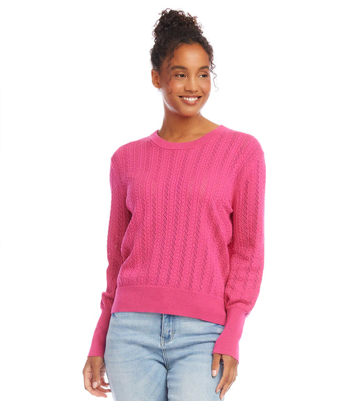The "Bayleigh" Pointelle Sweater
