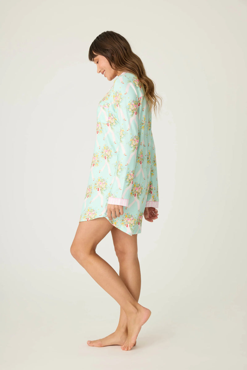 The "Adrian Valencia x PJS Floral" Night Shirt by PJ Salvage
