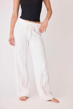 The “Ivory” Chenille Cable Knit Lounge Pants by PJ Salvage