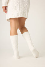The "Ivory" Cozy Chenille Socks by PJ Salvage