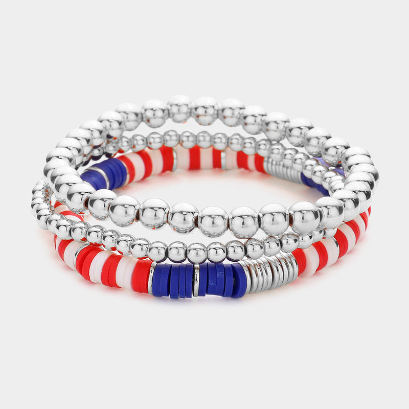 The "Red, White, and Blue" Bracelet Set