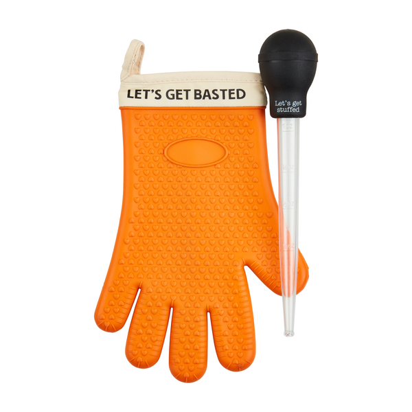 The "Let's Get Basted" Turkey Baster and Glove Set