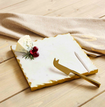 The "Gold Edge" Cheese Plate Set