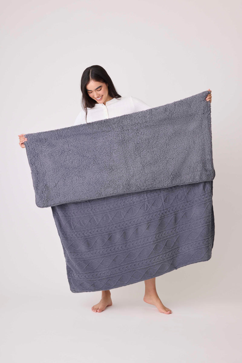 The "Cozy Cable" Blanket by PJ Salvage