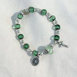 The "Rosary is the Way" Silver Bracelet