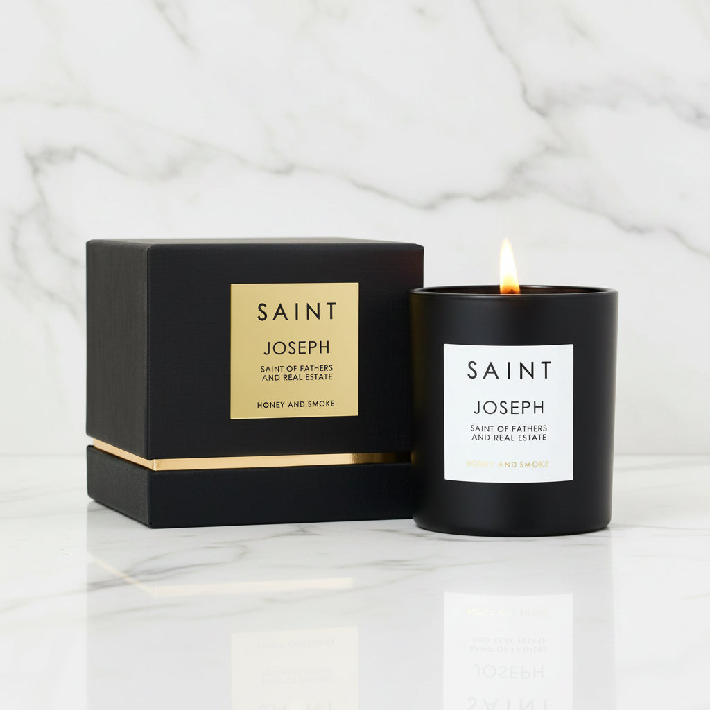The "Saint Joseph - Patron Saint of Fathers and Real Estate" Candle