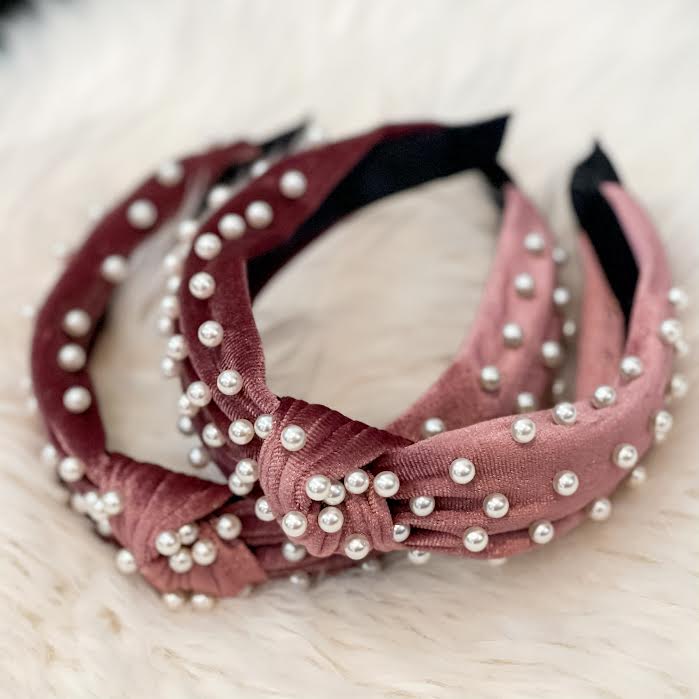 Headbands for Women, Knot, Pearl & Velvet
