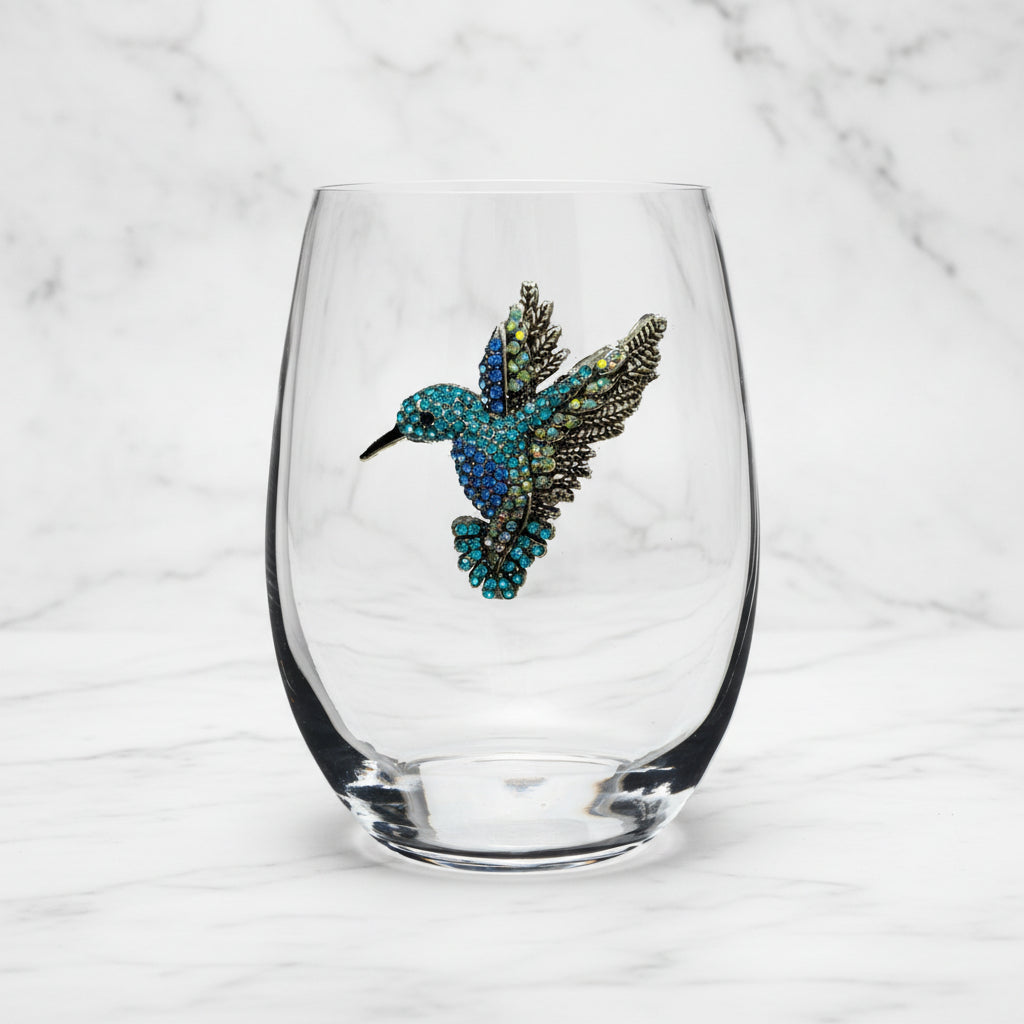 The "Hummingbird" Stemless Wineglass