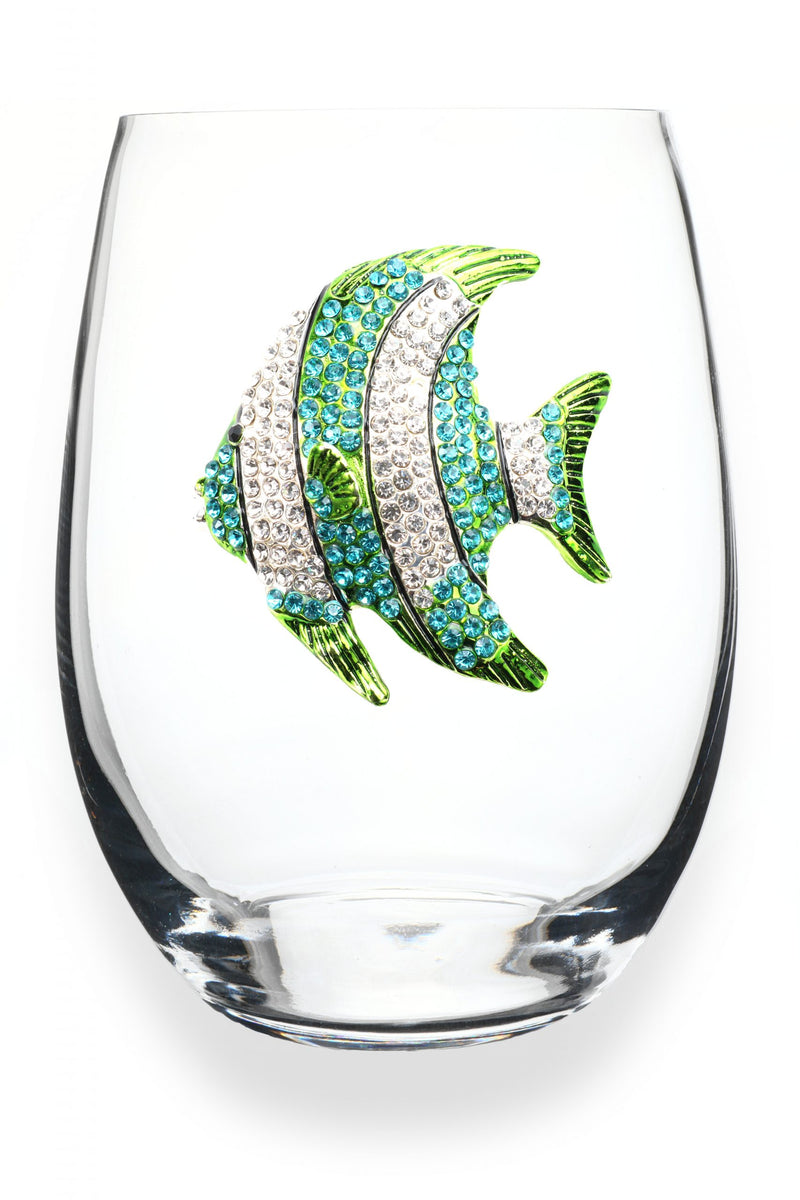 The "Tropical Fish" Stemless Wine Glass