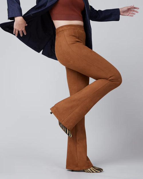 The "Faux Suede" Flare Pant by Spanx