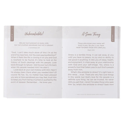 The "One Minute Devotions For Women"