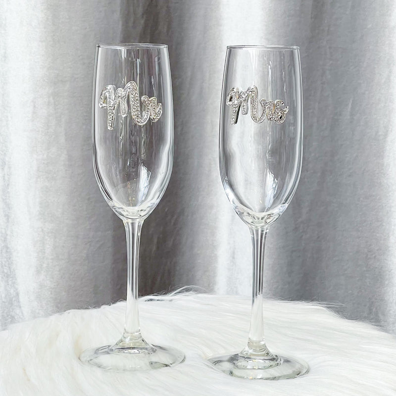 The "Mr. and Mrs." Champagne Flute Set