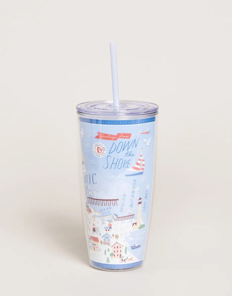 The "Down the Shore" Clear Tumbler by Spartina 449