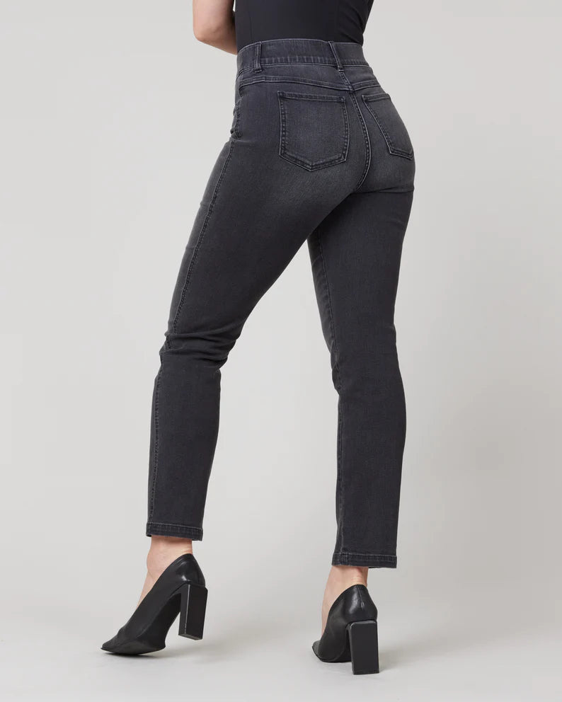The Vintage Black Ankle Straight Leg Jean by Spanx – The Pretty Pink  Rooster Boutique