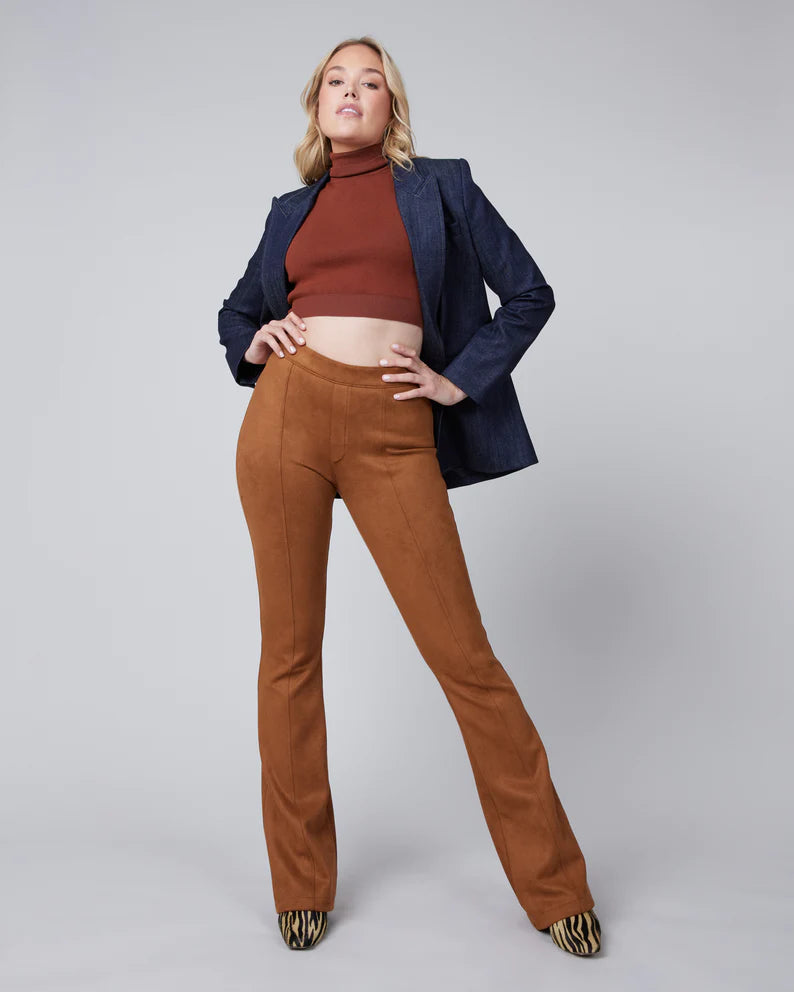 The "Faux Suede" Flare Pant by Spanx