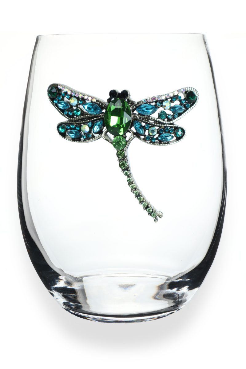 The "Dragonfly" Stemless Wine Glass
