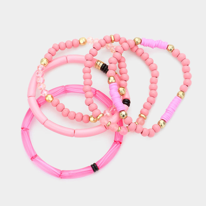The "Flamingo Inspired" Bracelet Set