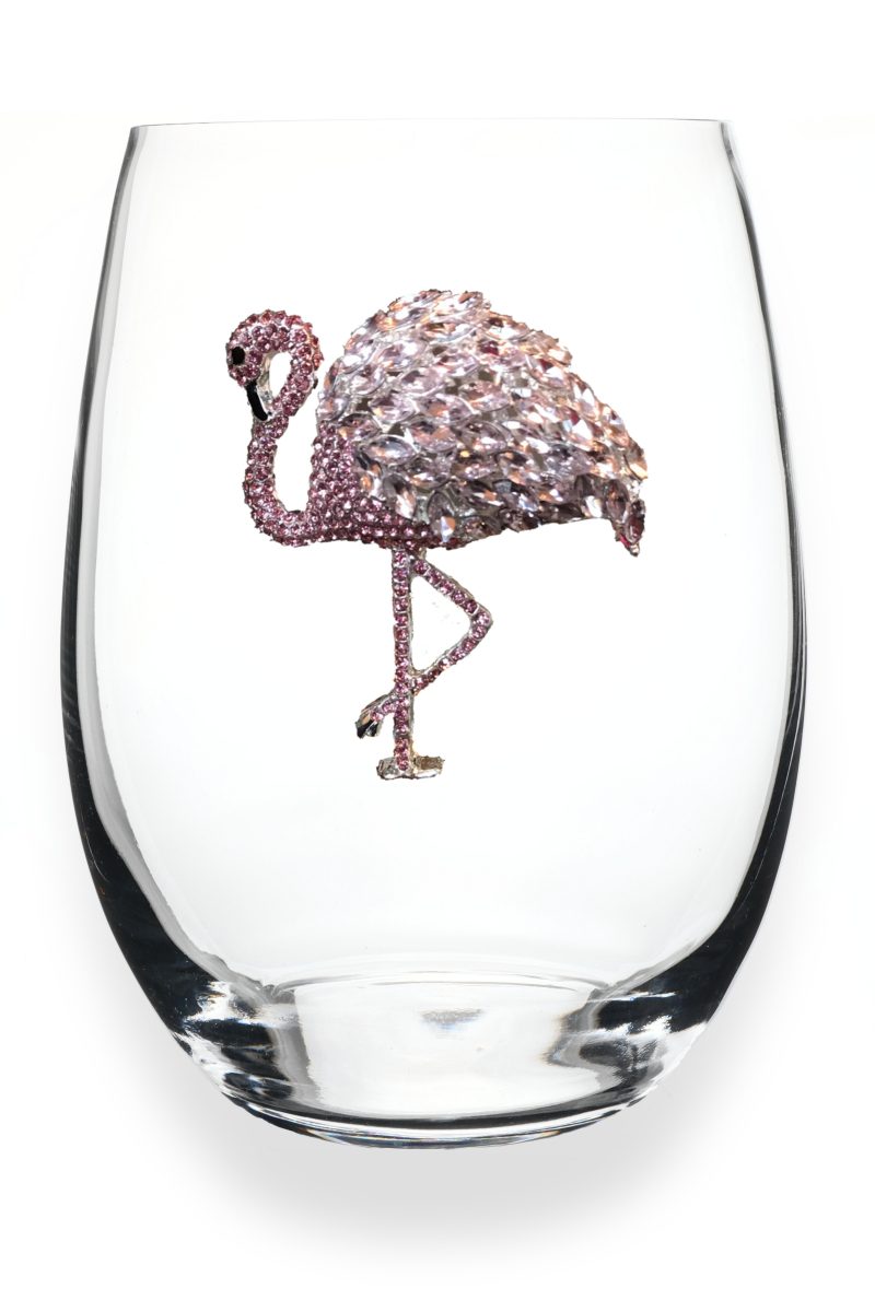 The "Flamingo" Stemless Wine Glass