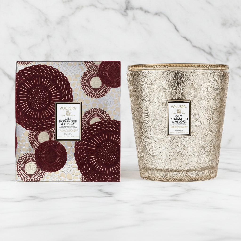 The "Gilt Pomander & Hinoki" Collection by Voluspa