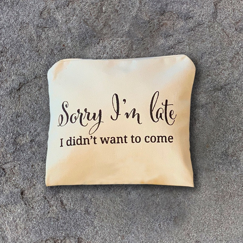 The "Sorry I'm Late" Makeup Bag by Pretty Pink Rooster™