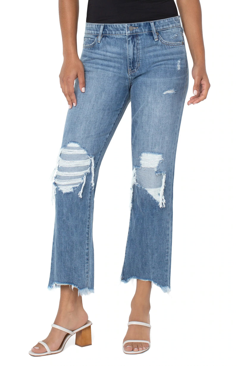 The "Kennedy Crop with Fray Hem" Jean by Liverpool