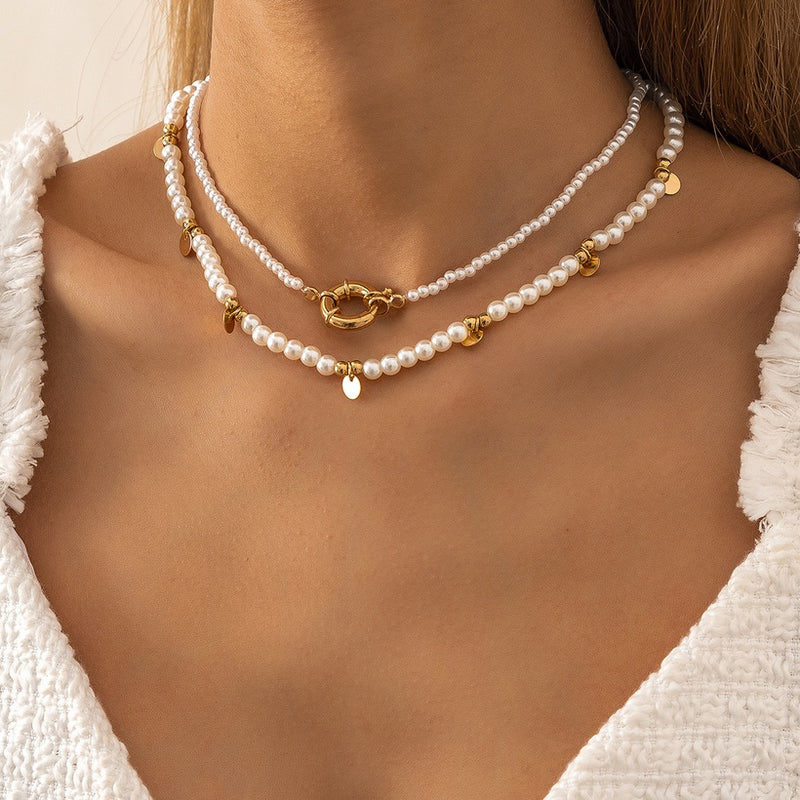 The "Double Layer Pearl" Necklace