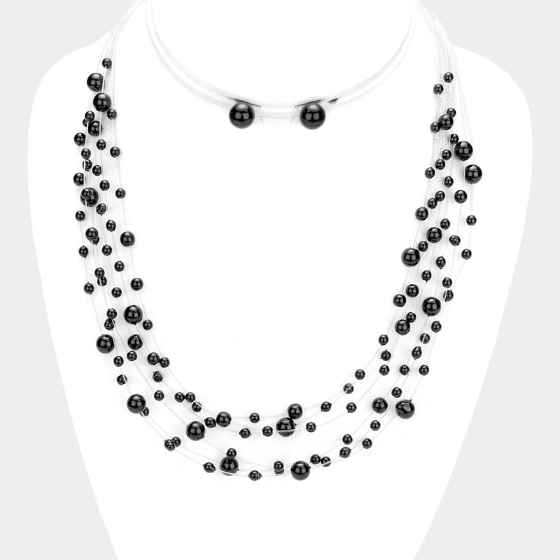 The "Floating Pearls" Necklace and Earring Set