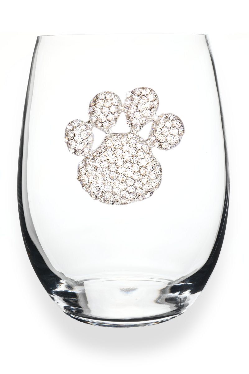 The "Paw Print" Stemless Wine Glass