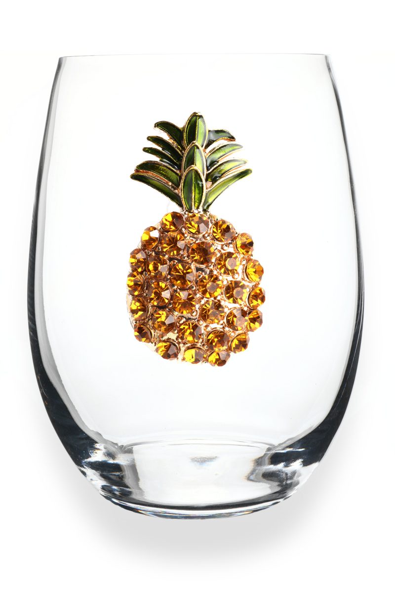 The "Pineapple" Stemless Wine Glass