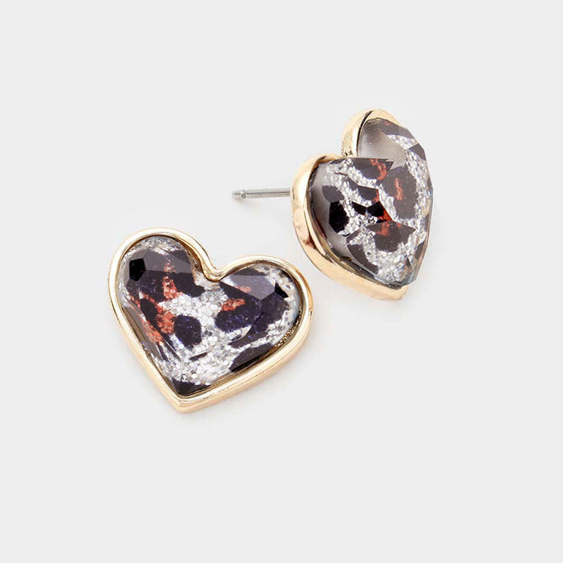 The "Leopard Heart" Earrings