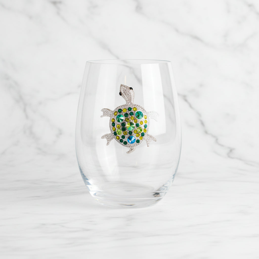 The "Sea Turtle" Stemless Wineglass