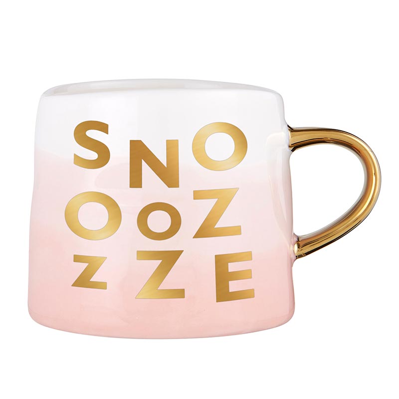 The "Snooze" Mug and Saucer Set