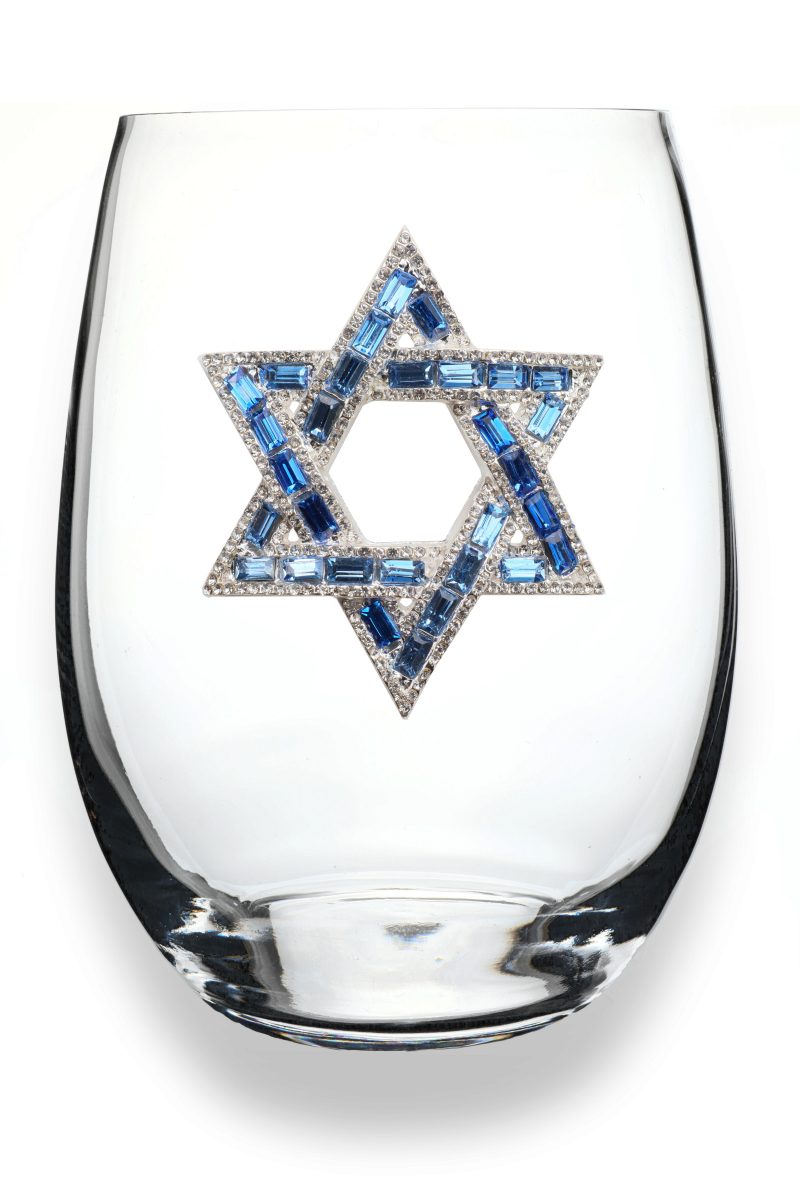 The "Star of David" Stemless Wine Glass