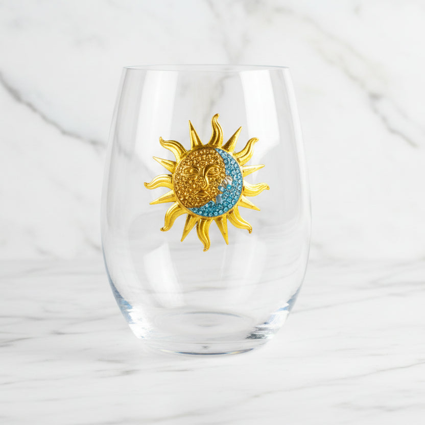 The "Sun and Moon" Stemless Wineglass