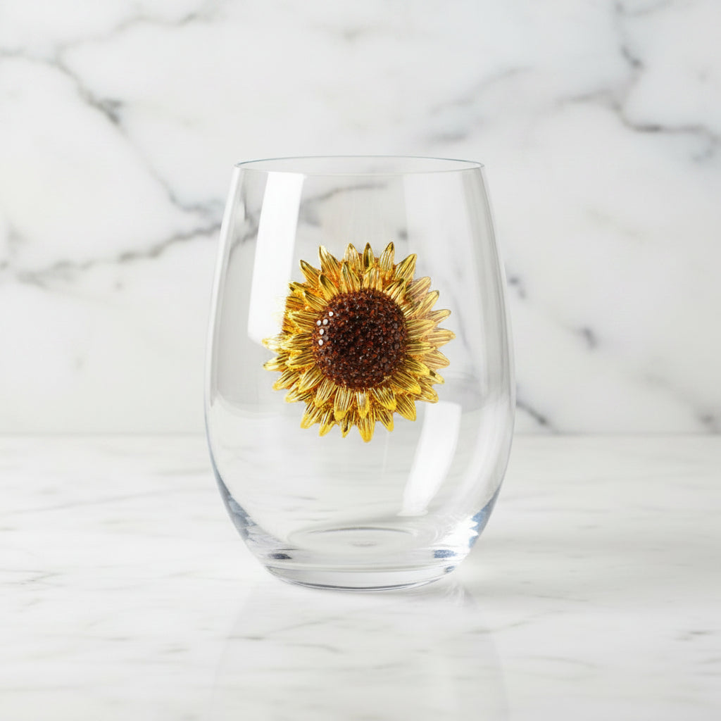 The "Sunflower" Stemless Wineglass