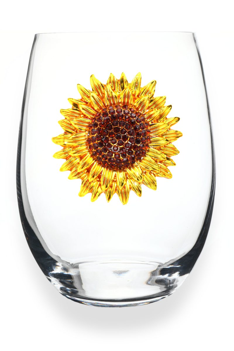 The "Sunflower" Stemless Wine Glass